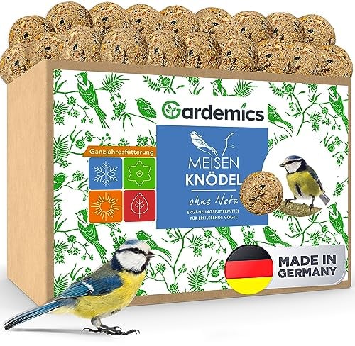 Gardemics Meisenknödel ohne Netz für Wildvögel, Vogelknödel [100 Stück] [9 kg] Wildvogelfutter für Artenvielfalt im Garten | Ganzjahresfutter