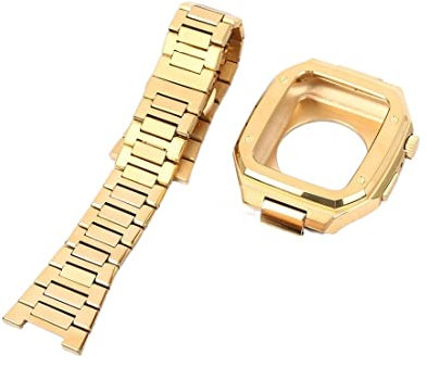 NEYENS Cinturino in metallo + custodia set per Apple Watch Band 38 40 mm 42 44 mm in acciaio inox uomo braccialetto per iWatch 8 7 6 5 4 3 SE 7 41 mm 45 mm regalo, For 38mm 40mm 41mm, agata