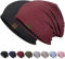 HAMUNI Slouchy Beanie Hip-Hop Weiche Leichte Laufende Beanie Mütze Atmungsaktivität Erwachsene Zwerg Hüte Chemo Cap Schädel Cap für Herren Damen
