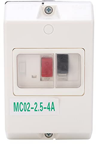 Disjoncteur de Moteur électrique IP55 MC02-2.5-4A, Interrupteur de Protection de Moteur étanche, Disjoncteur de Moteur avec Coque ABS
