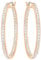 Swarovski Orecchini a cerchio Sommerset, Bianchi, Placcato color oro rosa