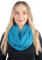 Weicher und leichter Damen Loop Schal Uni Farben Rundschal Ganzjahres Schal Schlauchschal Accessoires - Carina (Petrol P11)