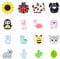 DICOSMETIC 16Pcs Silicone Beads 16 Styles Cute Animal Beads Silicone Focal Beads Bead Pens DIY Rubber Beads Bulk for DIY Bracelet Jewelry Making, Hole: 2-3mm