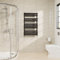 Warmehaus Porte-serviettes chauffant à écran plat noir pour salle de bain 1000 x 600 mm