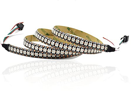 LianGSanSan ws2812b LED Strip,Addressable LED Strip 1m, Black PCB, IP65 144 LED/Roll,144 LED/M