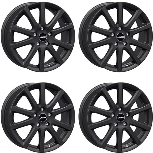 4x AUTEC Felgen Alufelgen SKANDIC ECE 6.0x16 ET48 5x112 Schwarz matt kompatibel mit VW Golf VII
