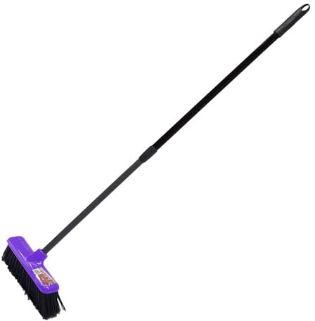Red Gorilla Telescopic Broom Extendable Sweeping Brush Extending Handle with Purple 30cm Gorilla Broom Head