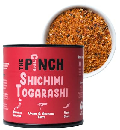 THE PINCH Shichimi Togarashi - Sazonador Japonés - 45g | 100% Natural, Sin Sal, con Pimienta de Sichuan. Muy Picante. Ideal para Ramen, Salmón, Cerdo y Tofu.