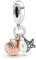 Wedanor Charme Süßwasser Zuchtperlen Seestern Shell Triple Dangle Charms-Anhänger 925 Sterling Silber Charm Bead Pendant für Europäische Armbänder und Halsketten
