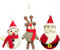 3 Stück Weihnachtsbaumschmuck Vintage Figuren Filz, Weihnachtsdeko Amerikanisch Schneemann/Rentier/Weihnachtsmann, Weihnachtsdeko zum Aufhängen, Weihnachtsbaum Schmuck Wichtel Weihnachten Deko Set