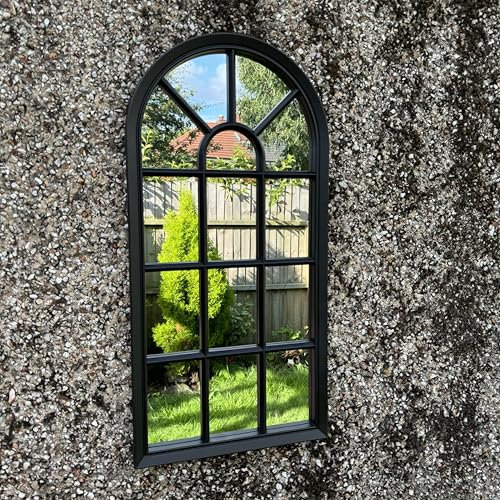 SOHO style Arched Black Window Mirror Black Wall Mirror Wall Art Deco Mirror