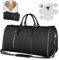 Reisetasche Foldybag Schwarz, Reisetasche Faltbar, wasserdichte Organizer-Reisetasche mit großem Fassungsvermögen, PU-Material Carry on Foldy Bag, Umwandelbarer Handgepäck