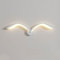AoLa LED Wandleuchte Innen Warmes Licht Wandlampe 9W weiß kreative Möwe Nachttischlampe, Metall Material Acryl Lampenschirm Wand dekorative Lampe für Schlafzimmer Wohnzimmer Korridor Hintergrund Wand