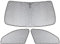 Roadtime Parasol para el parabrisas del coche, apto para Audi A4 2016-2025, 3 unidades, alfombrilla térmica para cabina del conductor, parasol frontal, oscurecimiento interior, protección UV, plegable