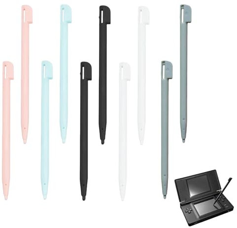 Lot de 10 Stylet DS Lite,Stylet Tactile pour NDS,2DS,3DS XL,Stylets New 3DS XL,Accessoires de Jeu Précis et Durables,pour Console de Jeu Nintendo(Couleurs Assorties)