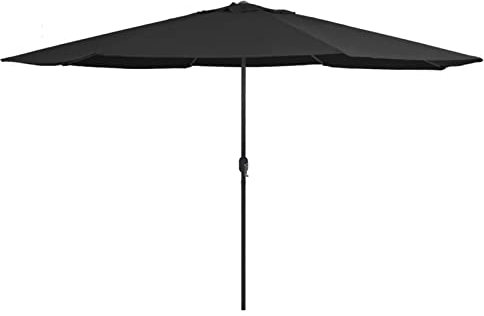 Xichuzi Sombrilla de jardín con palo de metal negro 400 cm, Parasoles De Jardin, Sombrilla Piscina, Sombrilla Terraza Exterior, Parasol Playa, Sombrillas Para Jardin - 47384