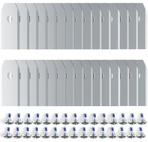 cddcwz Set di 30 lame di ricambio,include 30 viti con puntini,argento | compatibili con Navimow I105e e Navimow I108e,Lame di ricambio in acciaio inossidabile, accessorio per robot rasaerba