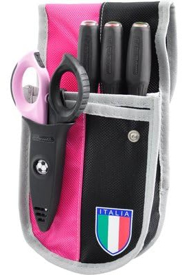 Intercable 19136-CP - Marsupio da elettricista rosanero - Palermo FC - con Giraviti SLIM e Forbice F1