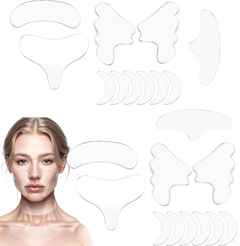 FrostyFlair Patch anti-rides, 22 patchs en silicone, Patchs cicatrisants réutilisables pour le visage