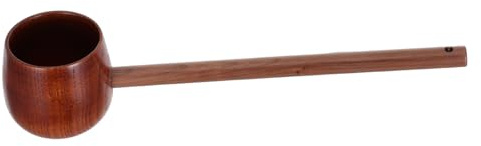 Genérico Cucharón de mango largo para jardín y hogar, cucharón de madera para servir agua y vino, utensilio funcional estilo chic