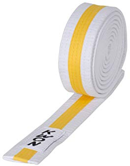Kwon Jugendgürtel (Kindergürtel), Mehrfarbig 200 weiß-gelb-weiß