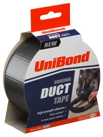 UniBond Original Duct Tape High Strength Adhesive - 50 mm x 25 m, Silver