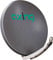 Axing SAA 85-02 Satelliten-Schüssel mit 40 mm LNB-Halterung, Aluminium Sat-Spiegel, Größe: 85 cm anthrazit
