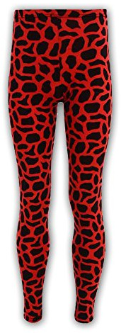 A2Z 4 Kids Giraffe Girls Giraffe Leggings Soft Stretchy Trendy Lightweight Casual Wear Fashionable for Summer - Legging Red 7-8