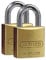 ABUS Vorhängeschloss Messing 65/20 - 2er Set, gleichschließend - Kofferschloss - Schlosskörper aus massivem Messing - gehärteter Stahlbügel - ABUS-Sicherheitslevel 3