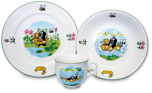 Maulwurfshop - 2001 Kindergeschirr Geschirr Service Der Kleine Maulwurf Motiv Biene 3 Teile im Geschenkkarton