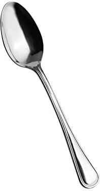 Salvinelli Queen Forchettone Acciaio Inox 18/10, Forchetta Grande da Cucina Spessore 2,5 mm, Made in Italy, Finitura Lucida, Inossidabile, Stainless Steel, Cucchiaini Moka 12 Pezzi