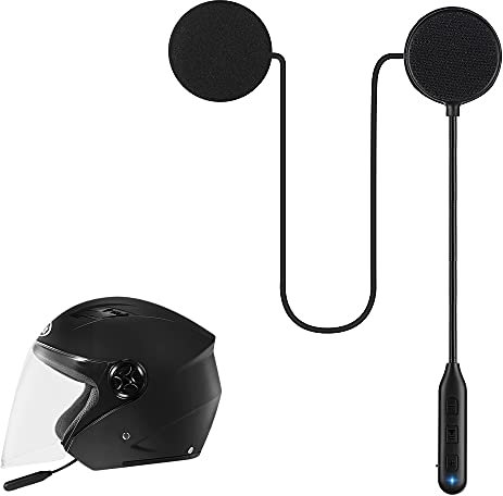 Motorcycle Bluetooth 5.0 Headphones Outdoor Helmet Headphones Bluetooth Stereo Music and Voice Microphone Soft Cable Headphones Hands- Kit with Mic Music Call Control