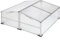 TecTake® Mini Serre de Jardin Châssis en Aluminium Plaques Alvéolaires pour Potager Exterieur, Serre de Jardin pour Hivernage Serre à semis Jardinage Jardin 102 x 102 x 41/31 cm