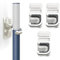 ALLICAVER 3-Pack Broom & Mop Holder Wall Mount, Metal, J-Shape, Modern & Rustic Style, Easy Install, Rotatable, 3 Hooks, 4.5 lbs Max Weight Capacity, Home, Kitchen, Garage, Garden