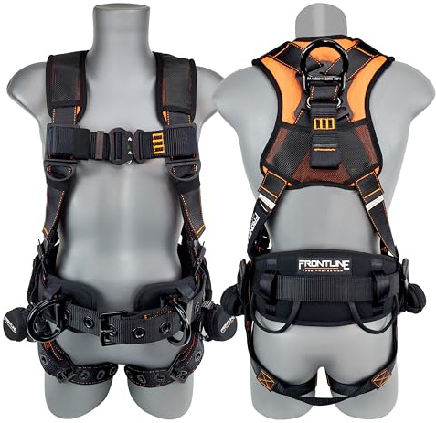 Frontline 110CTB Combat™ Lite Full Body Harness all Aluminum | Hardware Trauma Straps | OSHA and ANSI Compliant (Size: M-L)