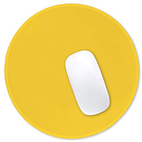 Hsurbtra Mouse Pad, Stitched Edge Anti-slip Waterproof Rubber Mouse Mat, Pretty Cute Mouse Pad for Office Home Gaming Laptop Men Women Kids Apricot Yellow