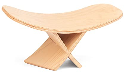 Bodhi Meditationsbank aus Holz (Buche) | Yoga Hocker aus Holz | Kniesitz Medibank für eine Tiefe Meditation | Variation: Kyoto – Buche geölt (Sonderform)