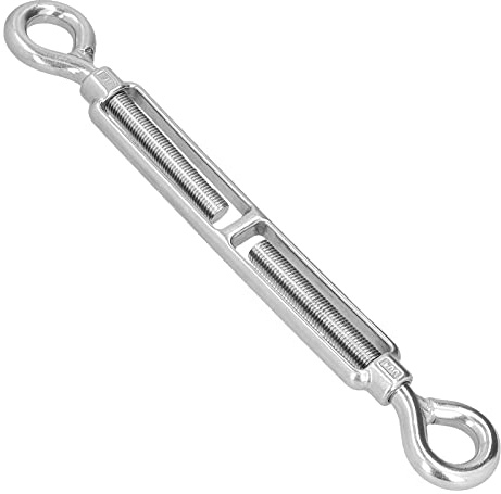 Fafeicy Wire Tensioner, M16, 304 Stainless | Turnbuckle with Hook and Eye, 385-575mm Adjustable, Rust and Corrosion Resistant, for Indoor and Outdoor