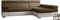 Ecksofa Paolo mit Schlaffunktion, Eckcouch mit Bettkasten, L-Form Ecksofa, L-Form Sofa, Ottomane Rechts, 260 cm x 162 cm (Braun Inari 24 + Creme Kunstleder (EKO))