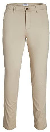 JACK & JONES Herren Jpstmarco Jjbowie Noos Chino Hose, Beige, 30W / 34L