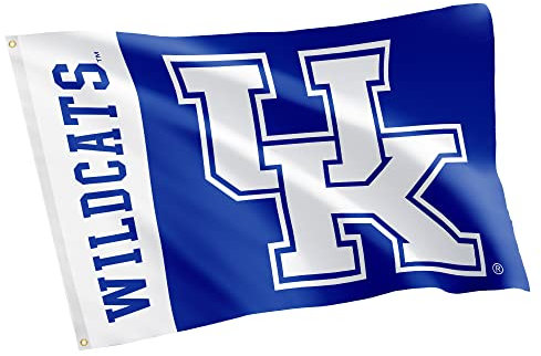 Desert Cactus University of Kentucky Flagge, 100 % Polyester, für drinnen und draußen, 91 x 152 cm (Teamname)