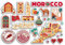 A5 Aufkleberbogen Marokko Vinyl Aufkleber - Landzeichen Urlaubsstempel Sommerkarte Flagge Reise Stadt Gepäck Scrapbooking #79017