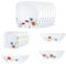 Corelle 21 Pc Square Round Dinner Set - Daisy Field White
