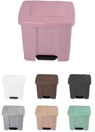 Jardin202 - Poubelle pour le recyclage - Poubelle à pédale 35 L avec 2 compartiments | 35 l (rose)