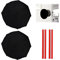 UFURMATE Door Handle Covers, 2Pcs Black Decorative Round Door Knob Covers Soft Door Handle Glove Covers Anti-Static Safety Door Knob Protector with Clear Anti-Collision Adhesive Strip for Doorknob