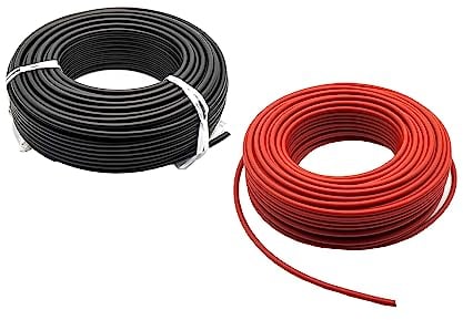 Solarsys® - 30m Solarpanel-Verlängerungskabel, Rot und Schwarz Kit 6mm²- 1500V DC Classé - Qualitätsdraht mit Doppelter Lsolierung (30m, 6mm²)