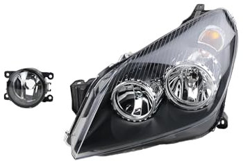 Johns, Scheinwerfer Halogen passend für Opel Astra H 03/2004 - H7 H1 Li. Fahrer + Nebel