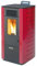 Stufa a pellet 7 kw ventilata AMG Z8 Bordeaux