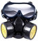 Atemschutzmaske, Staubmaske halbe Gesichtsabdeckung Set Branchen-Staubdicht halb Gesichtsabdeckung mit Gläser Gesichtsabdeckungsfilter Halbmaske Malerei Maske, Staubmaske, Holzbearbeitung