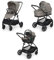 Foppapedretti Trio Divo I-Size, Sistema Modulare Combinato per Bambini, Navicella Passeggino e Seggiolino auto I-Size, Chiusura Self Standing, conforme ECE R129, Maneggevole Compatto Leggero, Nut